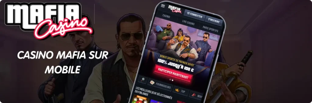 Lobby de jeux de Mafia Casino sur browser mobile