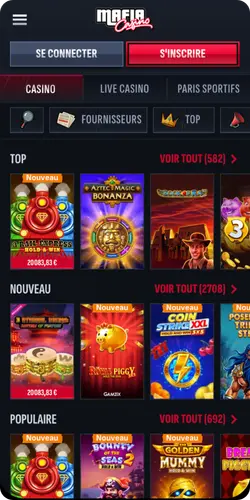 Meilleurs jeux disponibles sur Mafia Casino en ligne